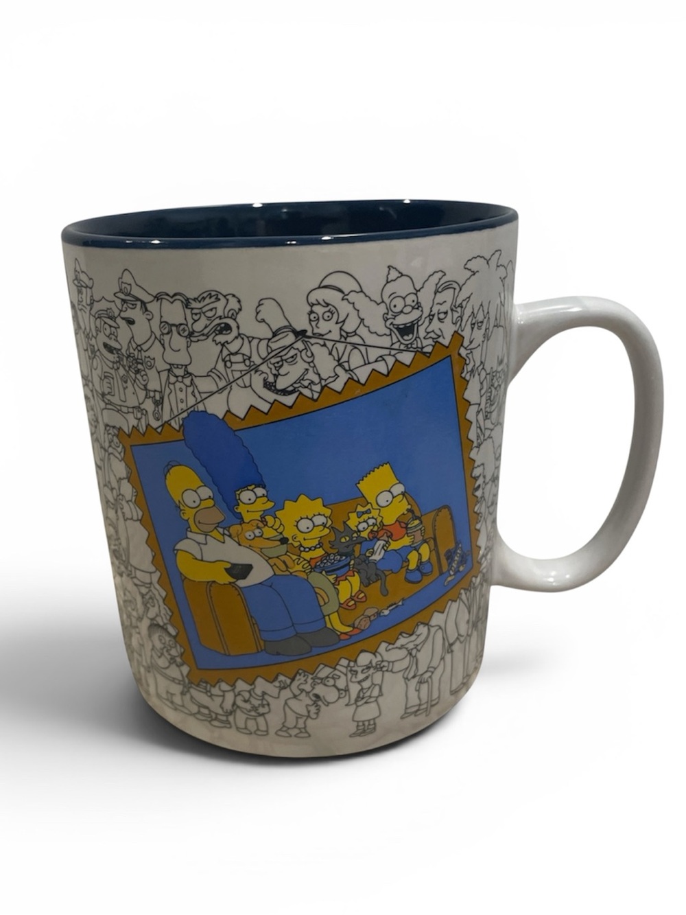 The Simpsons  Large Mug - Blue Interior - Double Sided Mug